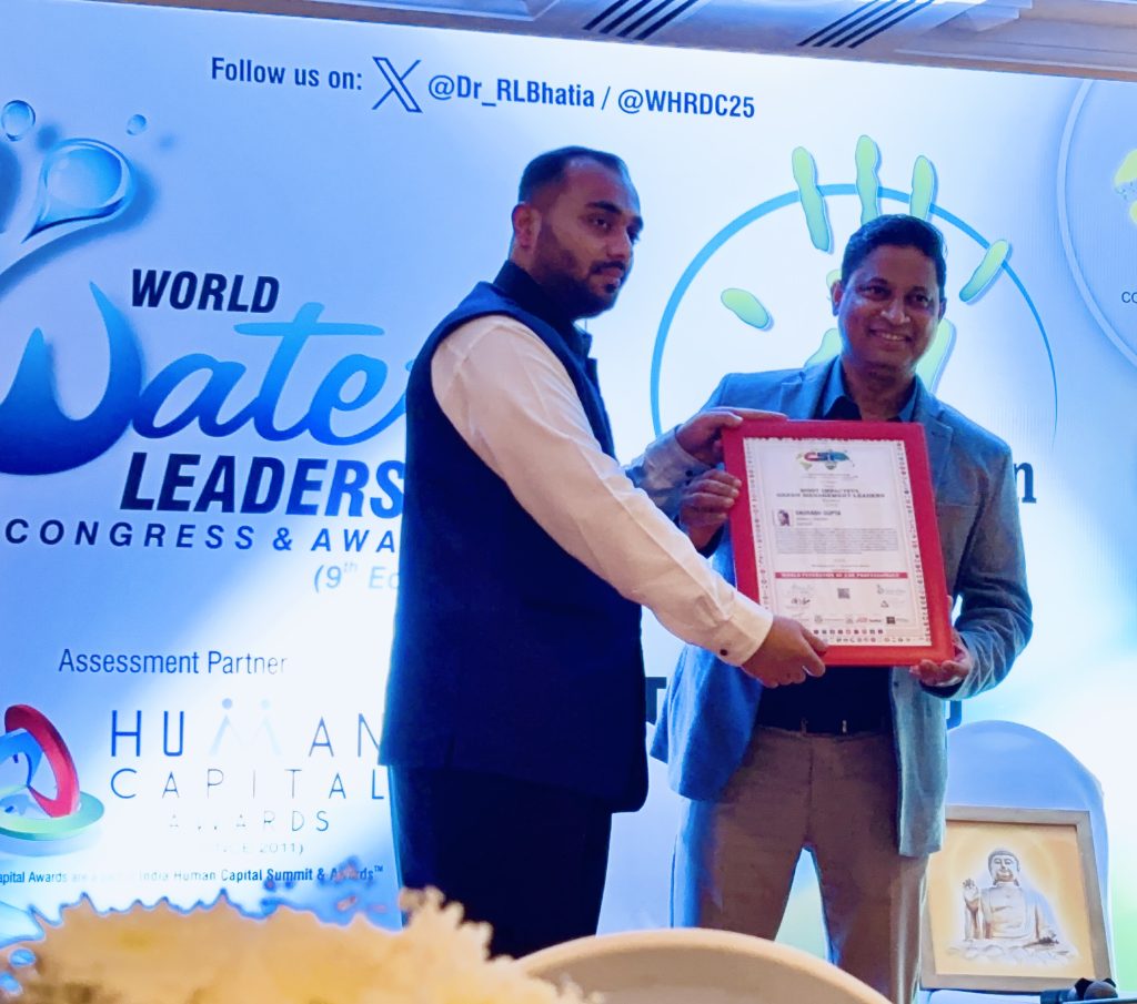 Saurabh Gupta receives Award at World CSR Day Conference