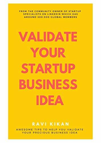 How To Validate Your Startup Business Idea by Ravi Kikan, book cover