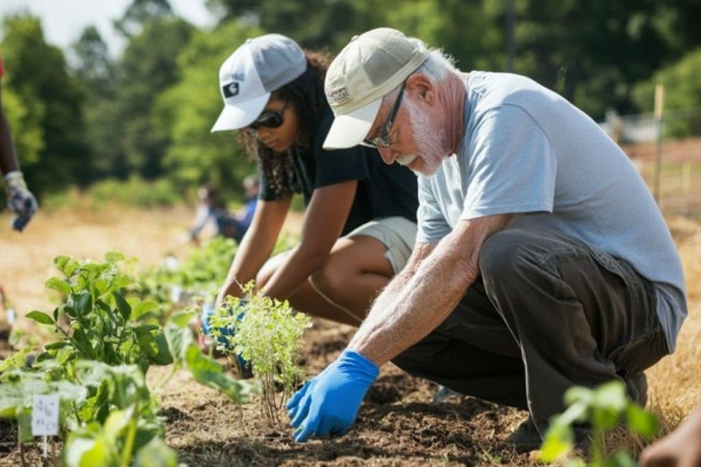 Volunteers planting seedlings, an activity showcasing the community-focused work of Earth5R Waste Management Sustainability NGO Mumbai ESG CSR.