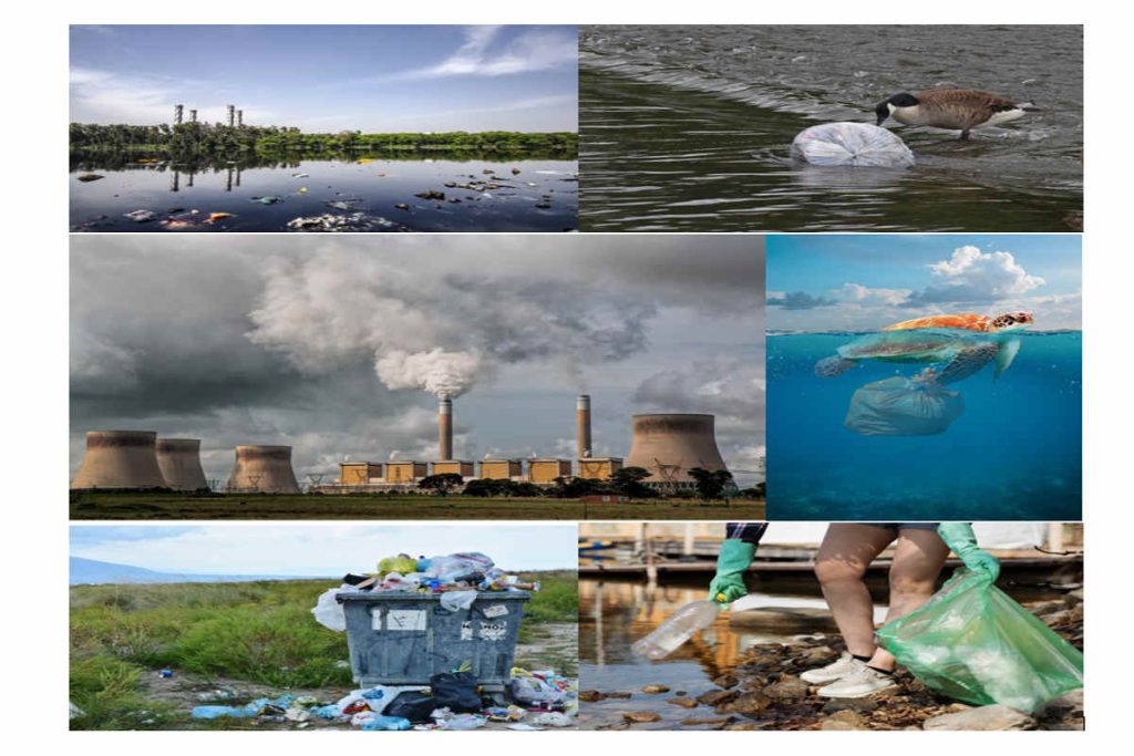 Plastic pollution, industrial emissions, and community cleanup efforts highlighting the urgent need for CSR, ESG-driven sustainability, and NGO-led waste management solutions in India, including models like Earth5R in Mumbai.