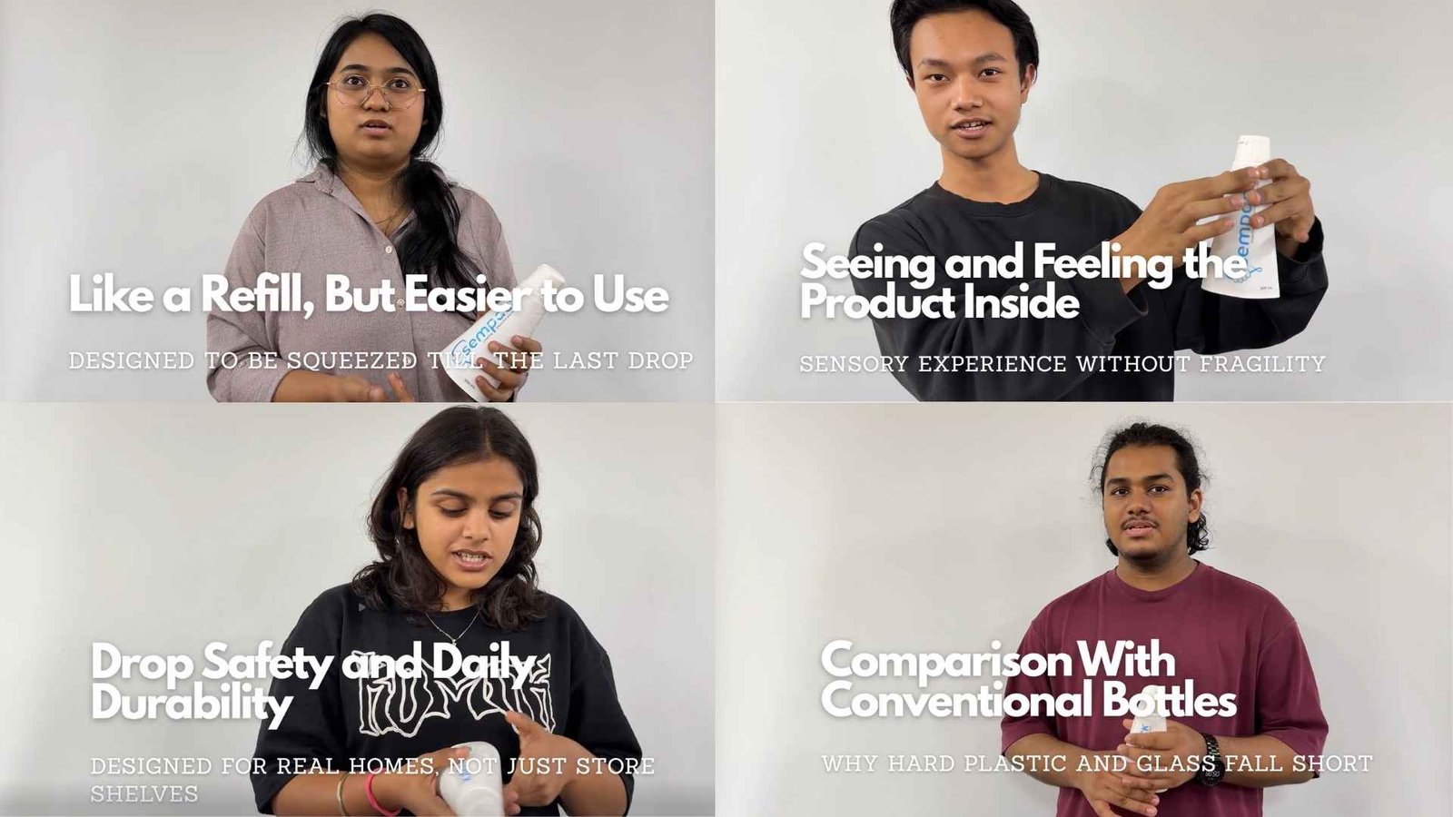 Users testing SEMPACK recyclable flexible packaging