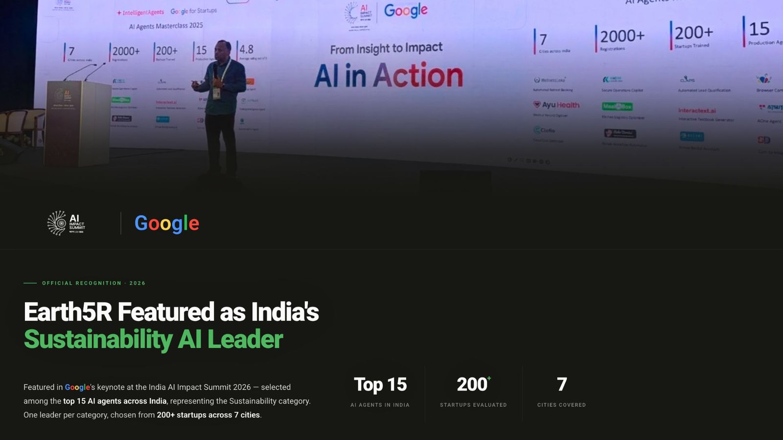 Earth5R featured at the India AI Impact Summit 2026
