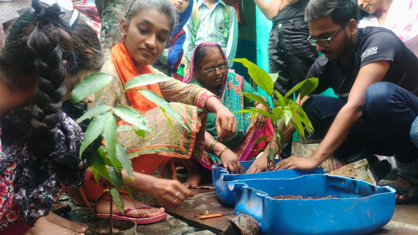 Earth5R team during field operations