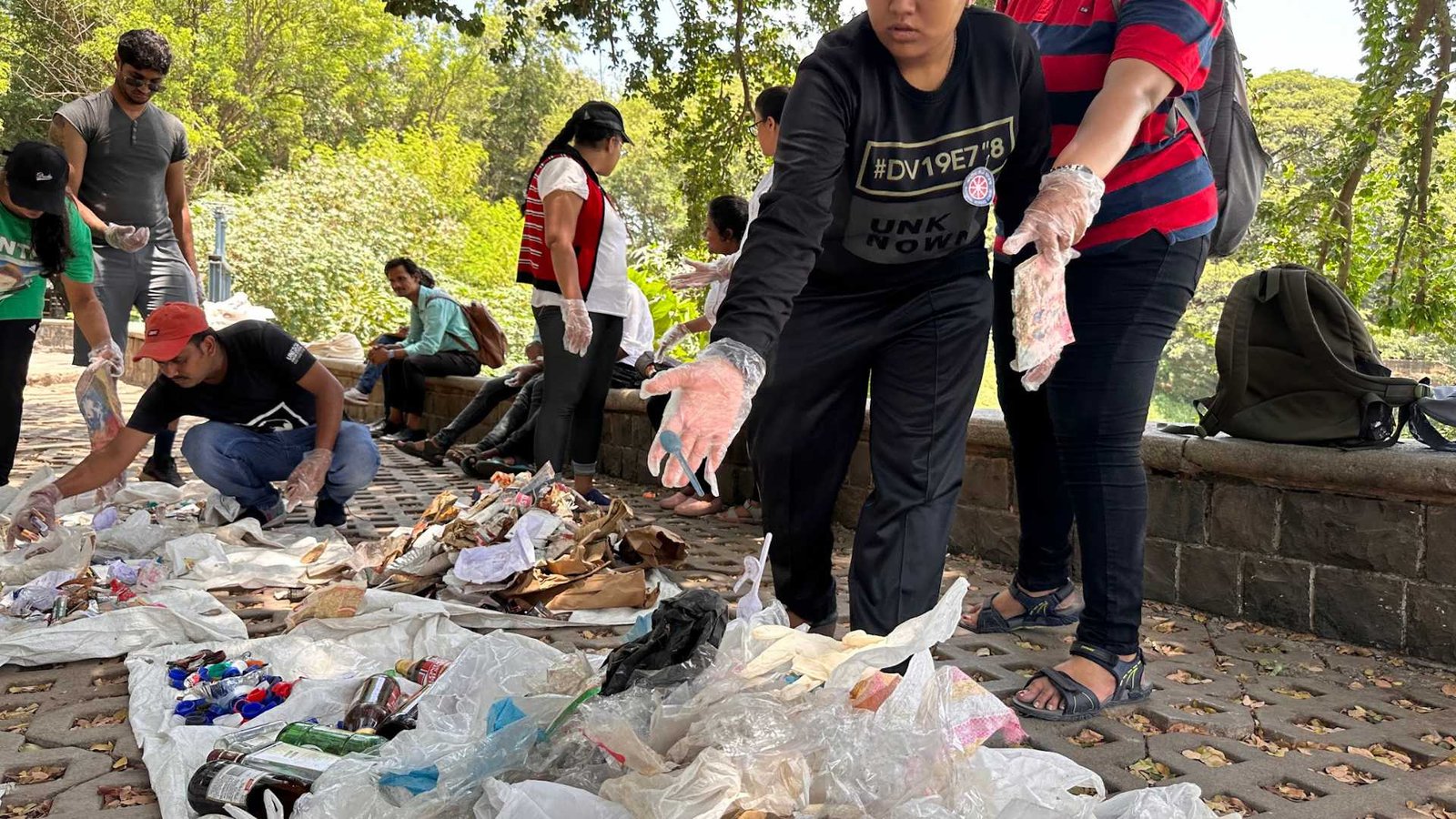 Volunteer-led waste management drive