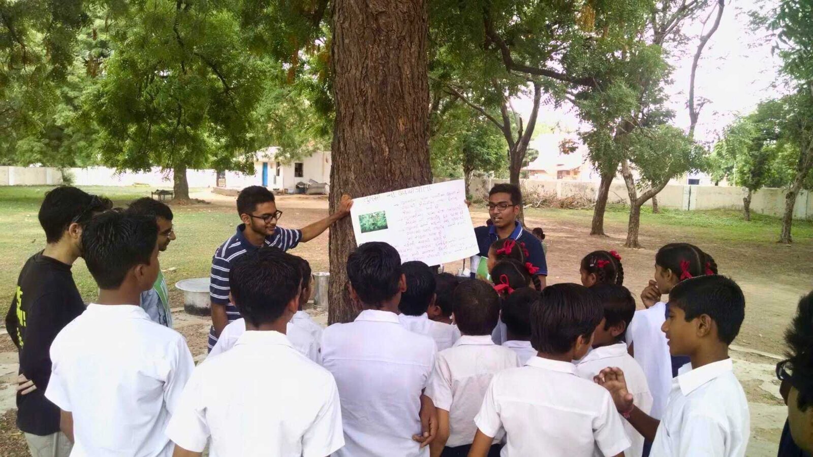 Community members participating in Earth5R's environmental restoration programme