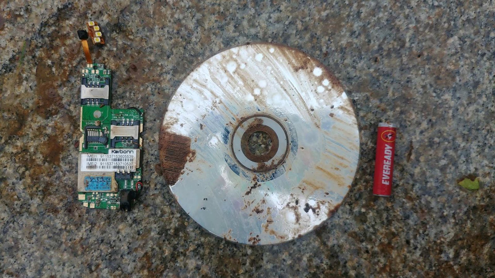 Recovered materials from e-waste recycling including copper gold silver aluminium demonstrating circular economy value