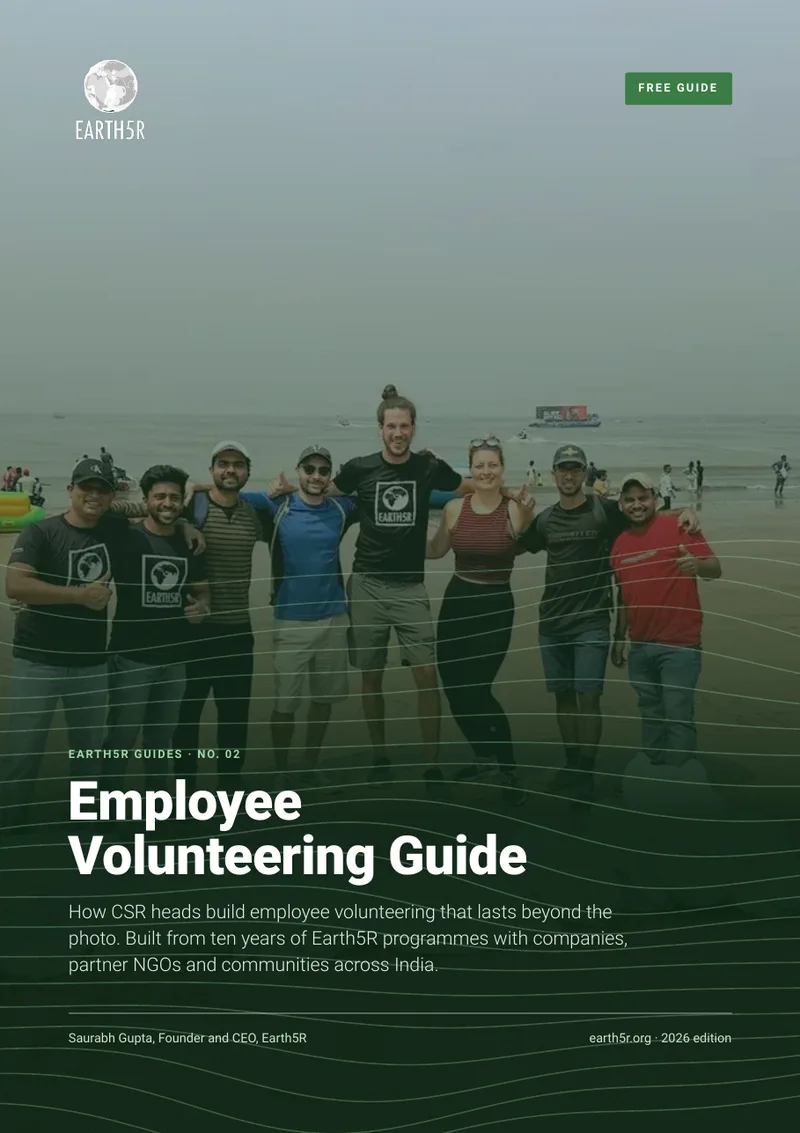 Cover of the free Earth5R Employee Volunteering Guide