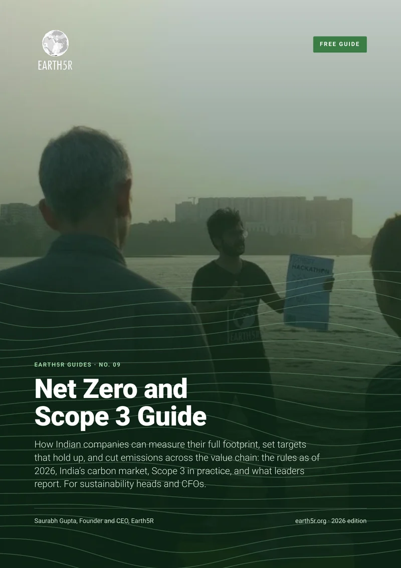 Cover of the free Earth5R Net Zero and Scope 3 Guide