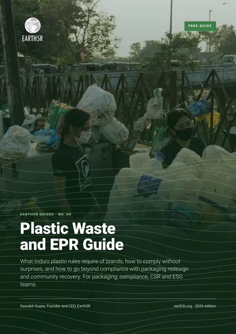 Cover of the free Earth5R Plastic Waste and EPR Guide