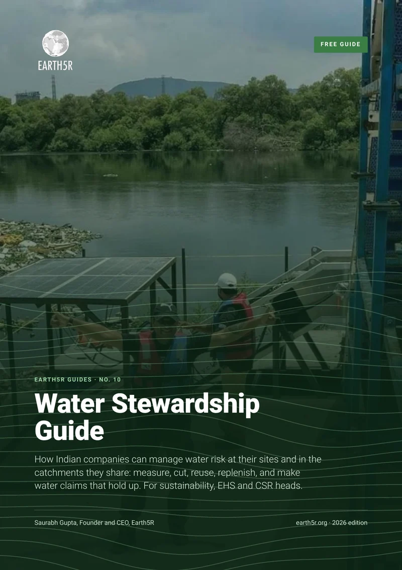 Cover of the free Earth5R Water Stewardship Guide